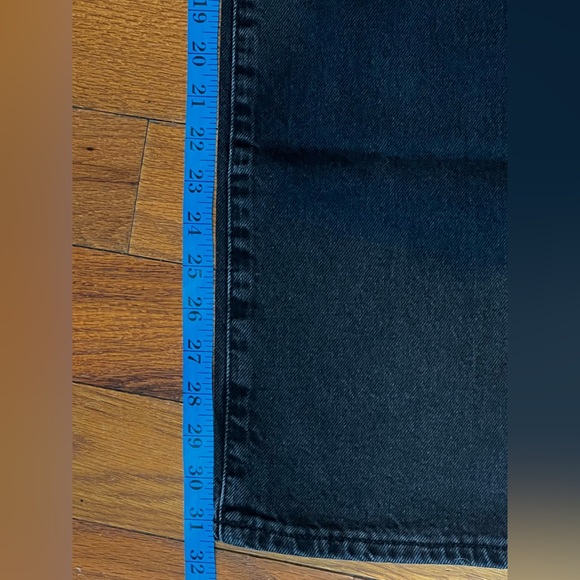 Mango Kaia Straight Wide Leg Jeans 100% Cotton Black Womens 12 Great Condition - Picture 9 of 10